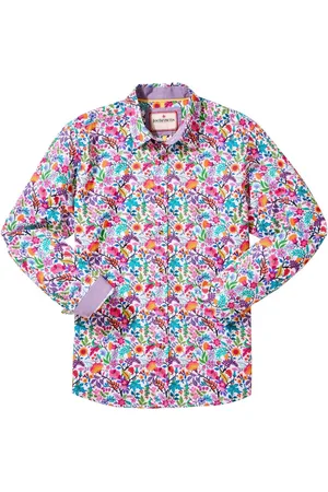 Joe Browns Bright Floral Print Long Sleeve 100% Cotton Shirtlarge