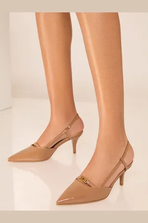Lipsy London Kitten heel Pointed Strappy Faux Leather Slingback Escarpin