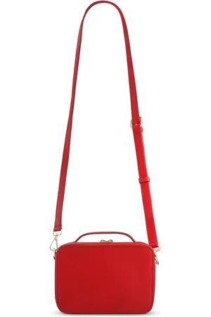 JONES BOOTMAKER Red Waldorf Leather Zip Up Handbagun