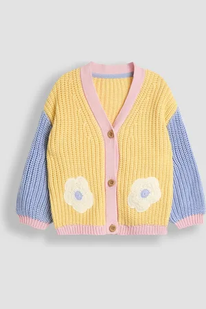 JoJo Maman Bébé Daisy Crochet 100% Cotton Cardigan98104cm