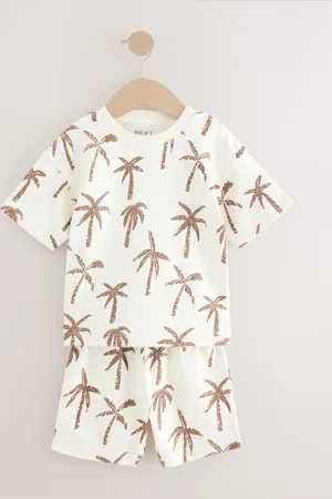 Next 100% Cotton All-Over-Print Short Sleeve T-Shirt & Shorts Set (3mths-7yrs)9298cm