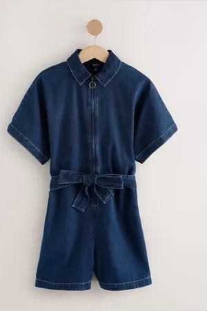 Next Lightweight Zip Through Denim 100% Cotton Playsuit48