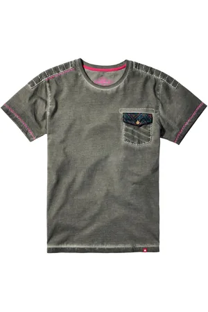 Joe Browns Aztec Trim Acid Wash T-Shirtxlarge