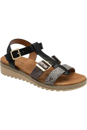 Dunlop Twin Strap T-Bar Buckle Sandalsue39
