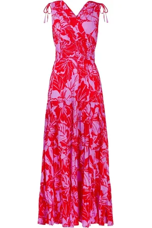 Joe Browns Robe longue en coton sans manches à fleurs et épaules nouées44petite