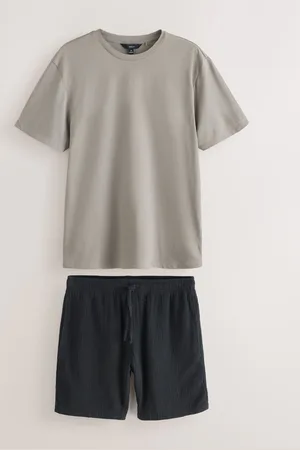 Next 100% Cotton Short Sleeve T-Shirt With Cheesecloth Texture Shortsxsmall