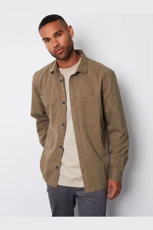 Threadbare Twill boutonné 100% coton Veste-chemiseXL