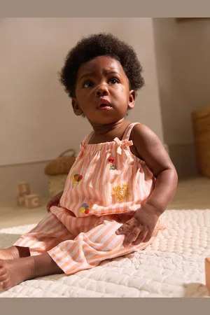 Next Salopette tissée 100% coton bébé (0mois-3ans)6874cm