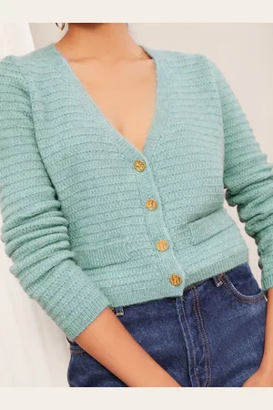 Friends Like These Textured V-Neck Knitted Cardigan48