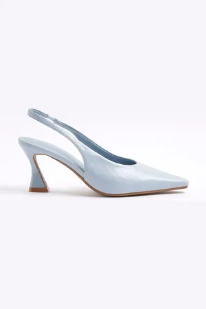 River Island Sling Back Flare Heeled Court Shoesue37