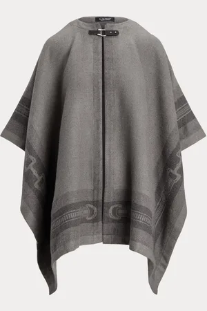 Ralph Lauren Poncho en laine grise BlendUn an