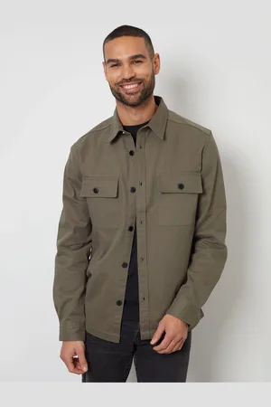 Threadbare Twill boutonné 100% coton Veste-chemisepetit