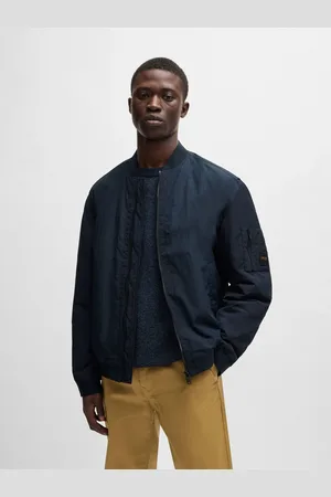 HUGO BOSS Logo Badge Water-Repellent Bomber Jacket40