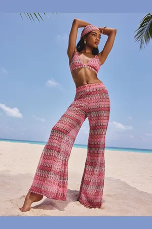 Lipsy London Crochet Style Wide Leg Beach TrousersPetit