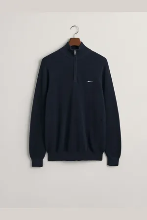 GANT 100{Pull à glissière quart de tour en coton piqué (0 %)XXL