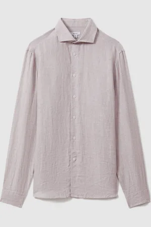 Reiss Chemise boutonnée en lin RubanL