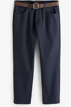 Next Straight Fit Belted Textured 5 Pocket Trousers38W x 31L (UK 38 R)