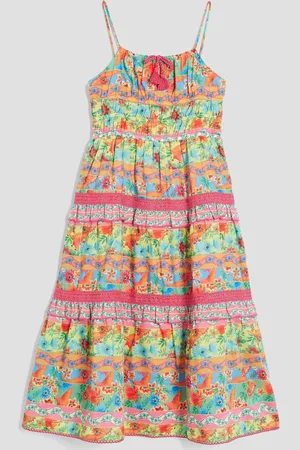 River Island Girls Tropical Stripe Maxi Dress110116cm