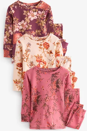 Next 3 Lot 100% Cotton Fleuri Se blottir Pyjamas (9mths-16yrs)7 ans (122cm)