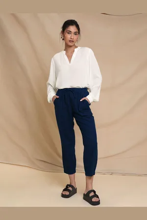 Threadbare Pantalon en lin Blend fuselé44