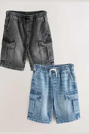 Next 100% Cotton Denim Cargo Shorts 2 Pack (3-16yrs)140146cm