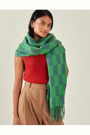 Accessorize Checkerboard Winter Tassel ScarfUn an