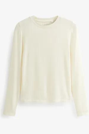 Next T-shirt côtelé doux à manches longues avec TENCEL Lyocell50