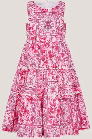 Monsoon Tile Print Sleeveless 100% Cotton Dress104110cm