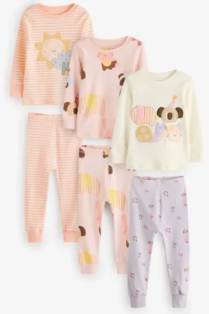 Next 3 Lot 100% Coton Manches longues Se blottir Pyjamas (9mths-16yrs)2 - 3 ans (92 - 98cm)