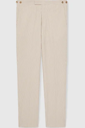 Reiss Pantalon de costume ajusté Bay en crépon de coton32r