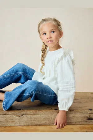 Next Manches longues Frill 100% Cotton Chemisiers (3-16yrs)4 ans (104cm)