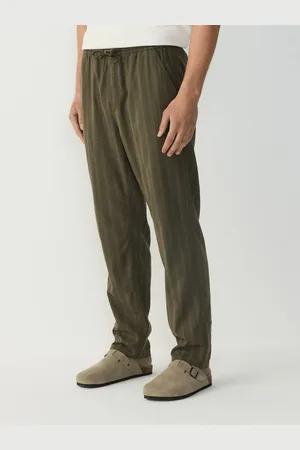 Next Pantalon rayé en coton et lin40s