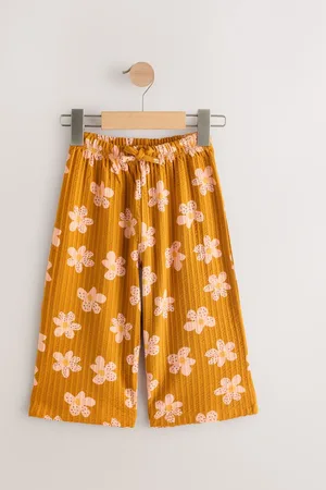 Next Textured Wide Leg 100% Cotton Trousers (3mths-7yrs)12 - Mois 18 (80 - 86cm)