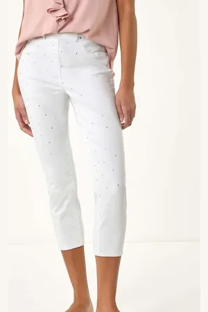 Roman Embellished Cropped Stretch Jeans38