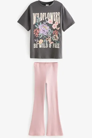 Next T-Shirt and Ribbed Flare 100% Cotton Set (3-16yrs)12 ans (152cm)