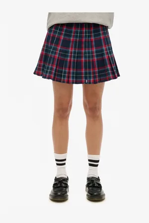 Superdry Mini-jupe taille mi-haute à carreaux36