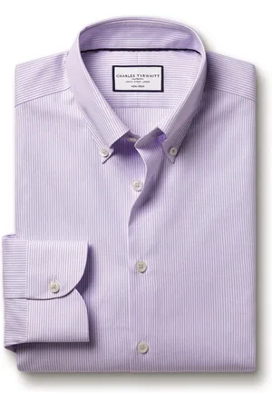 Charles Tyrwhitt Chemise à boutons sans repassage à carreaux Oxford Coupe ajustée 100% Coton Chemises42cm R (UK 16.5 R)