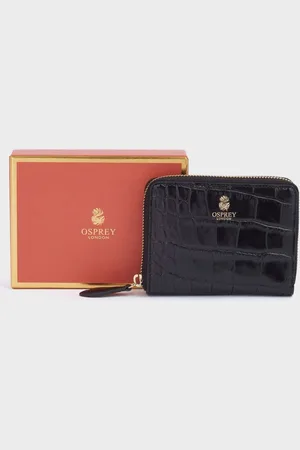 Osprey Porte-monnaie Wentworth en cuir italien à fermeture éclair moyenneun