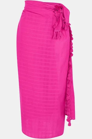 Accessorize Check Tassel 100% Cotton Sarongun