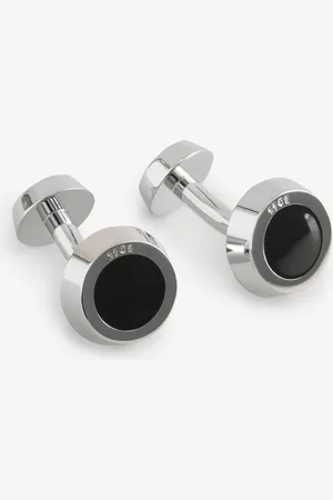 HUGO BOSS Enamel Insert Round CufflinksUn an