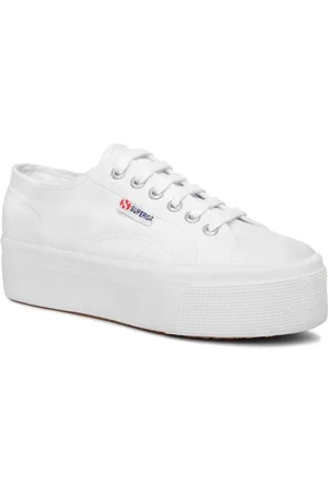 Superga Baskets 2790 en toile blanche à semelle plateforme
