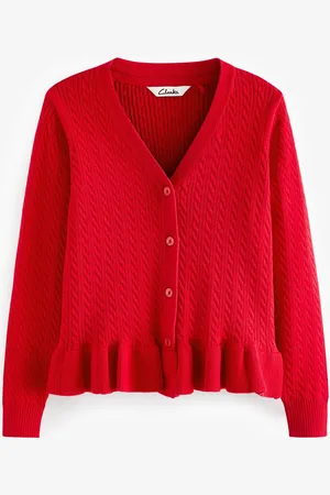 Clarks School Cardigan en maille torsadée12 ans (152cm)