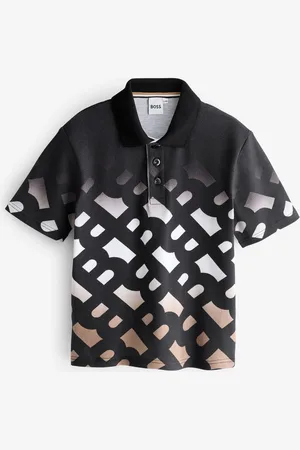 HUGO BOSS All-Over Logo Imprimé Manches courtes Polos12 ans (152cm)