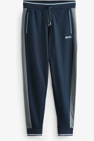 HUGO BOSS Bas de survêtement en coton à passepoil contrastépetit
