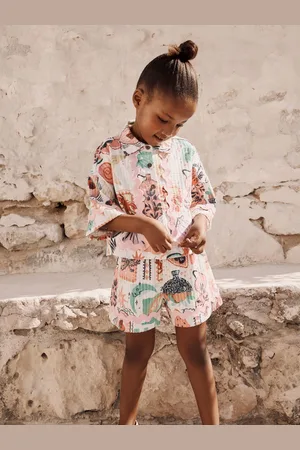 Next 100% Cotton Printed Textured Shirt And Shorts Set (3-16yrs)128134cm