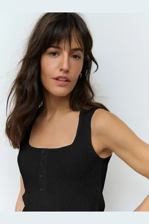 Next Textured Henley Detail Tank50