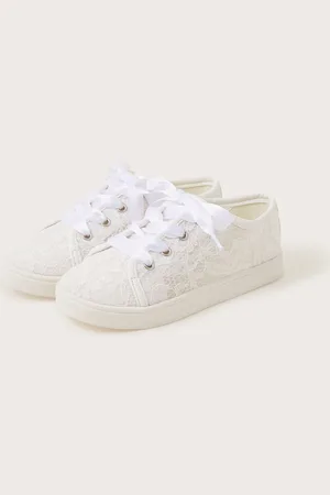 Monsoon Floral Print Lace Trainersr. u.4eu37