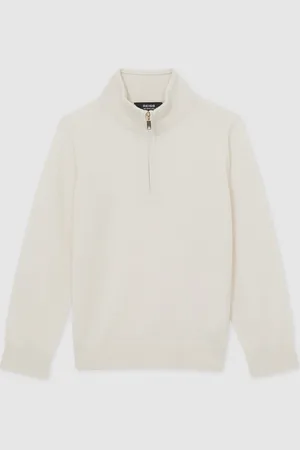 Reiss Pull Blackhall à quart de zip en laine mérinos9 - 10 ans (134 - 140cm)