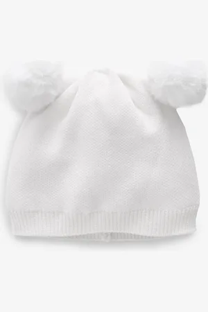 Next Chapeau délicat à double pompon pour bébé10 - Mois 18 (76 - 86cm)
