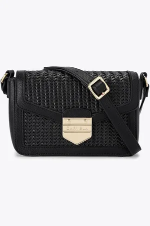 Carvela Maria Weave Cross-Body Black Bagun